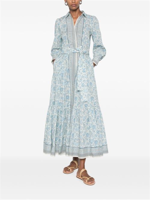 Abito donna MC2 Saint Barth Jensen azzurro in cotone con stampa paisley MC2 SAINT BARTH | JENSEN09402L